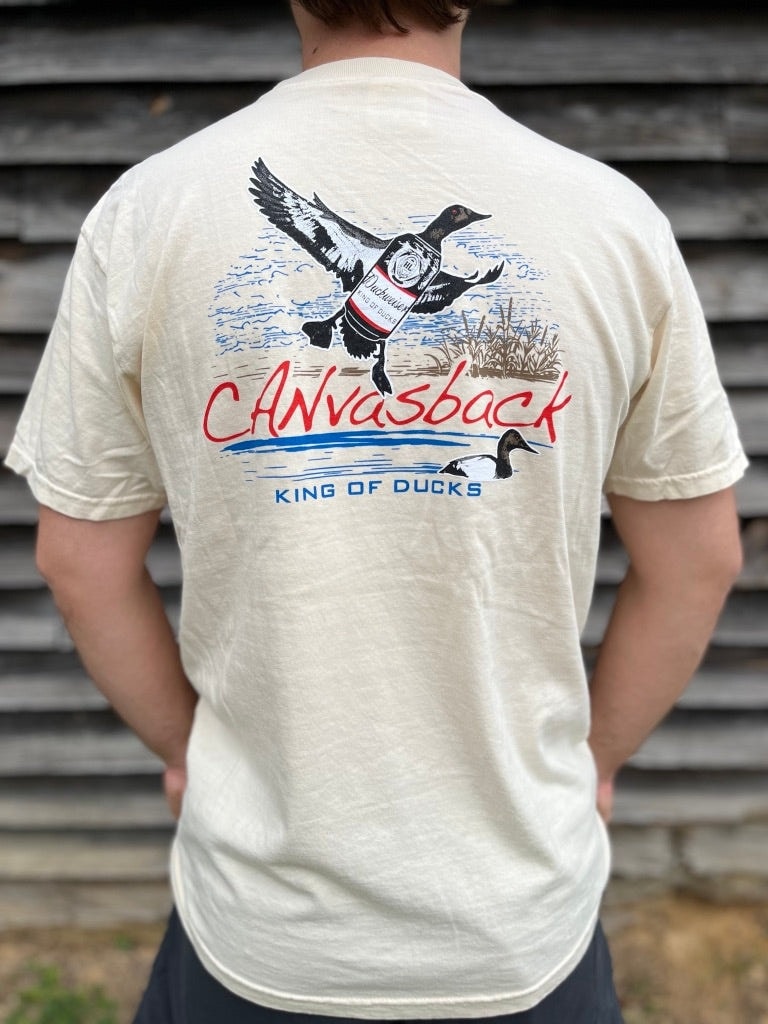 Ducks Graphic Pocket T-Shirt - Ivory 100% Cotton