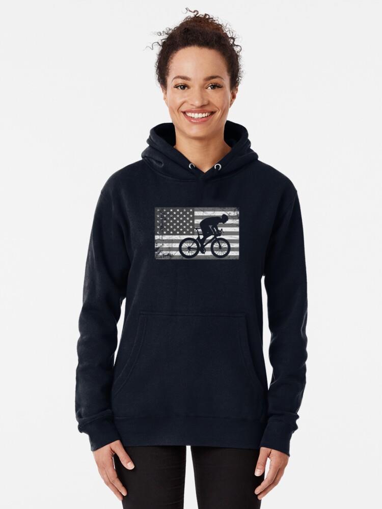 American Flag Cycling Bike Cyclists Hoodie - Image 4