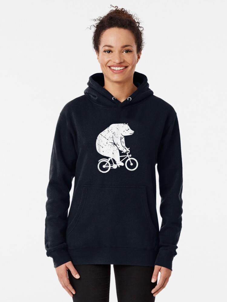 Bear Cyclist Biker Hoodie - Image 4