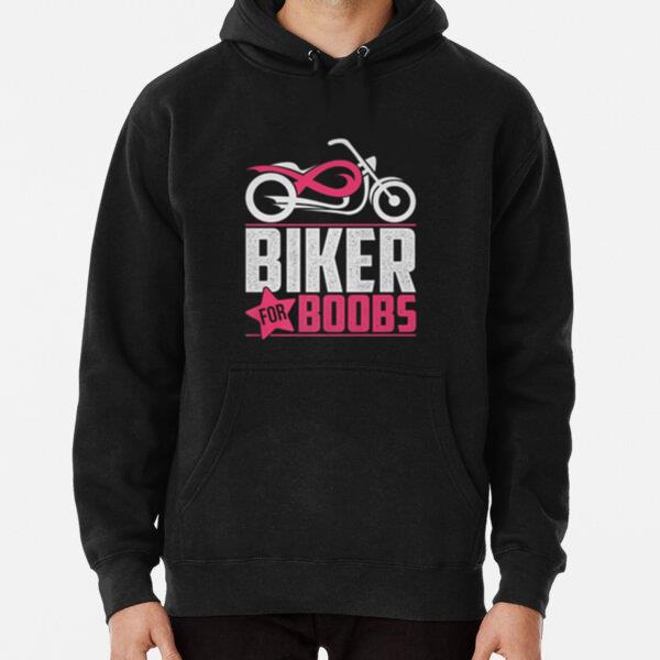 Biker For Boobs Against Breast Cancer Hoodie