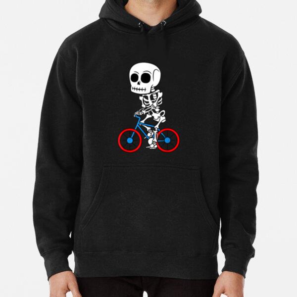 Cyclist Skeleton Biker Halloween Hoodie