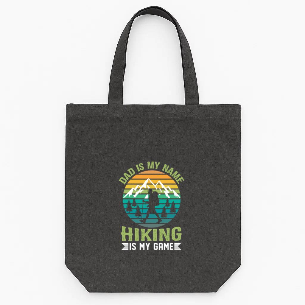 Hiker Motorbike Peaceful Minimal Tote Canvas Bag
