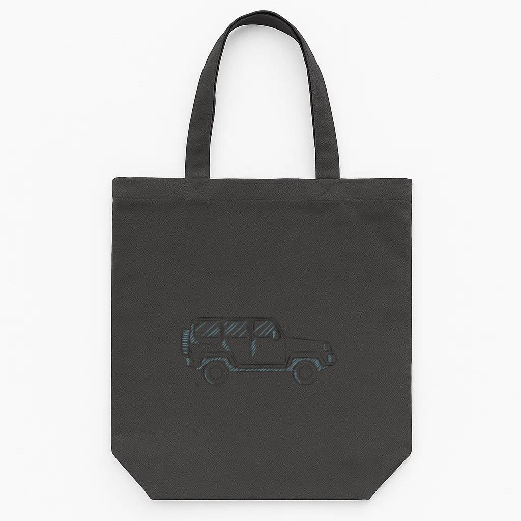 Jeep Vehicle Body Wheel Car Line Tote Canvas Bag