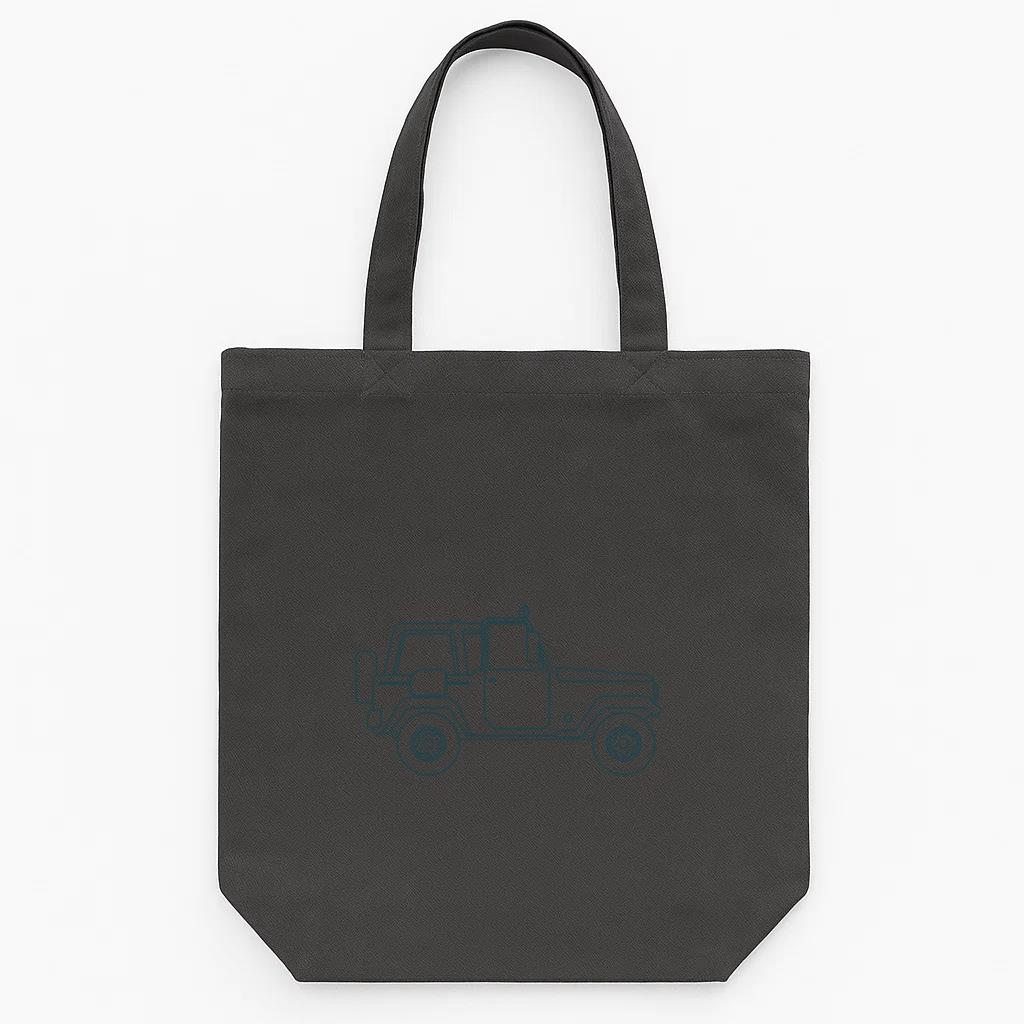 Jeep Vehicle Car Wheel Body Stroke Tote Canvas Bag
