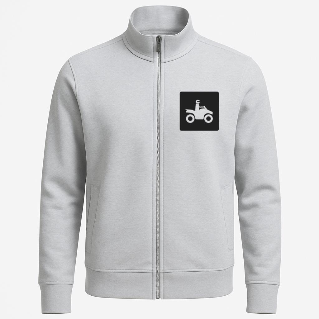 Man Riding A Motorbike Square Icon Motorbike Jacket