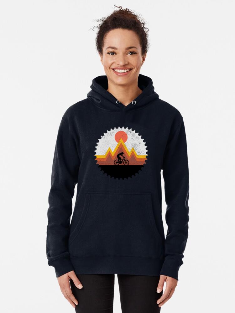 Mountain Bike Vintage Retro MTB Downhill Biking Cycling Hoodie - Image 4