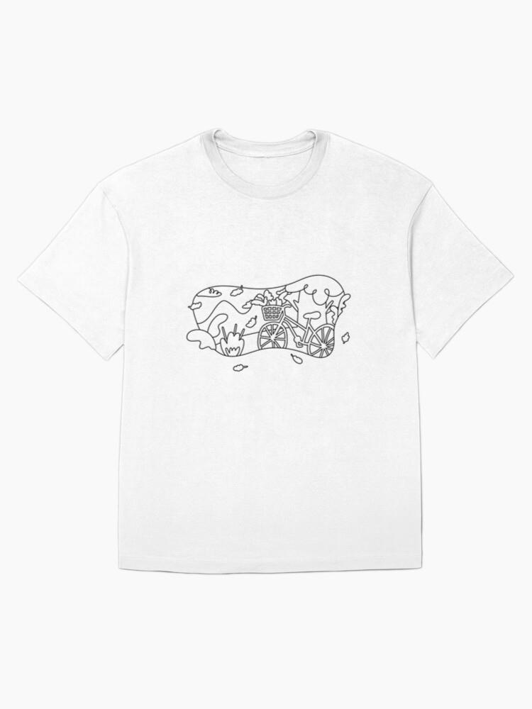 Paper Cut Scene Bicycle Stroke T-Shirt - Image 4