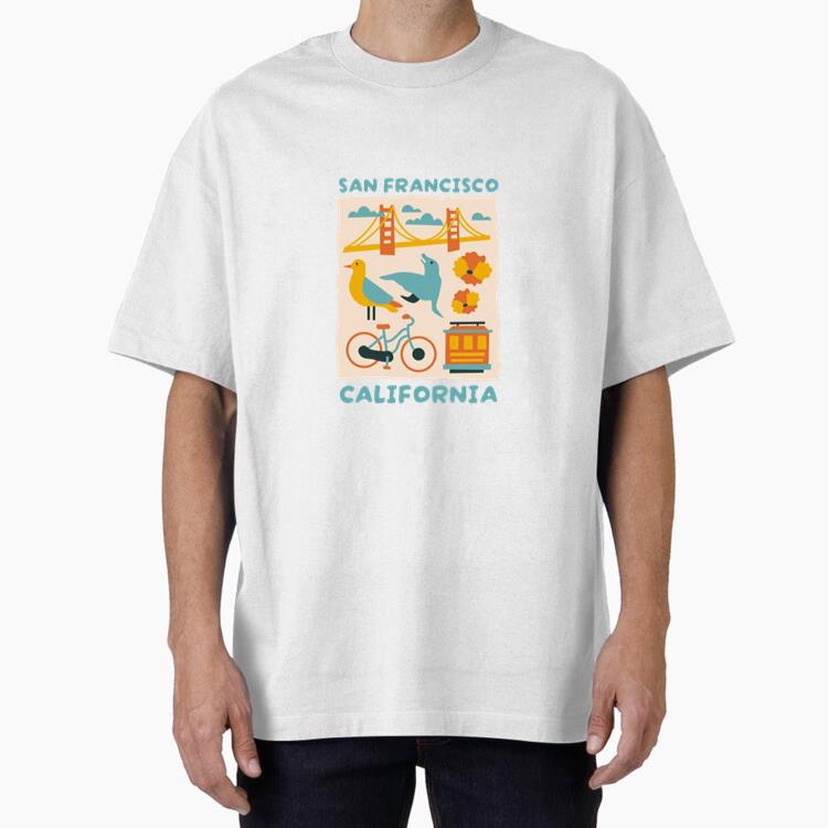 San Francisco California Landmarks Design T-Shirt