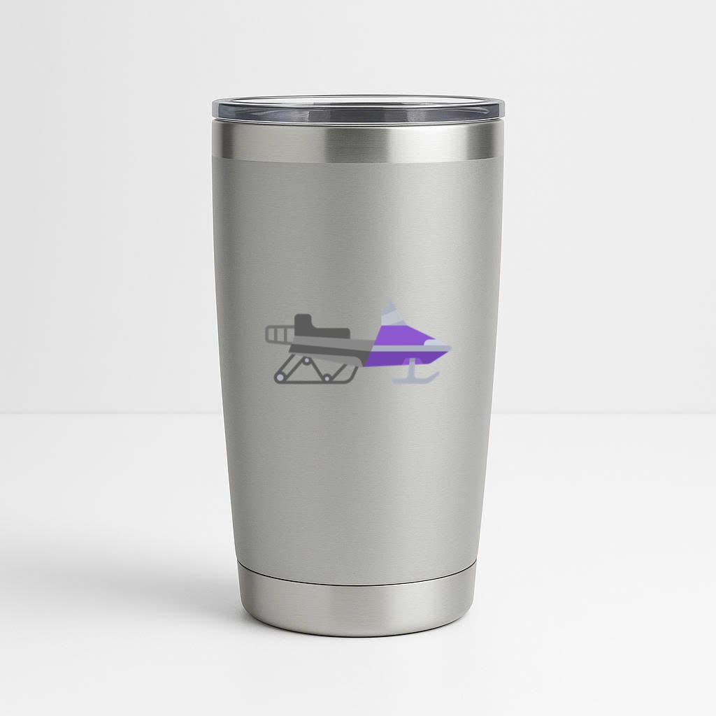 Semi Flat Snowmobile Tumbler