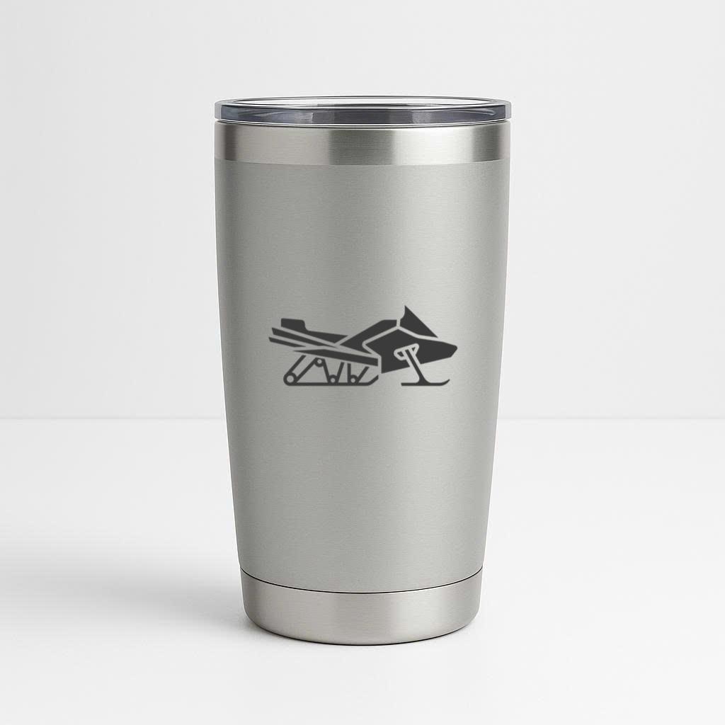 Snowmobile Silhouette Side Tumbler