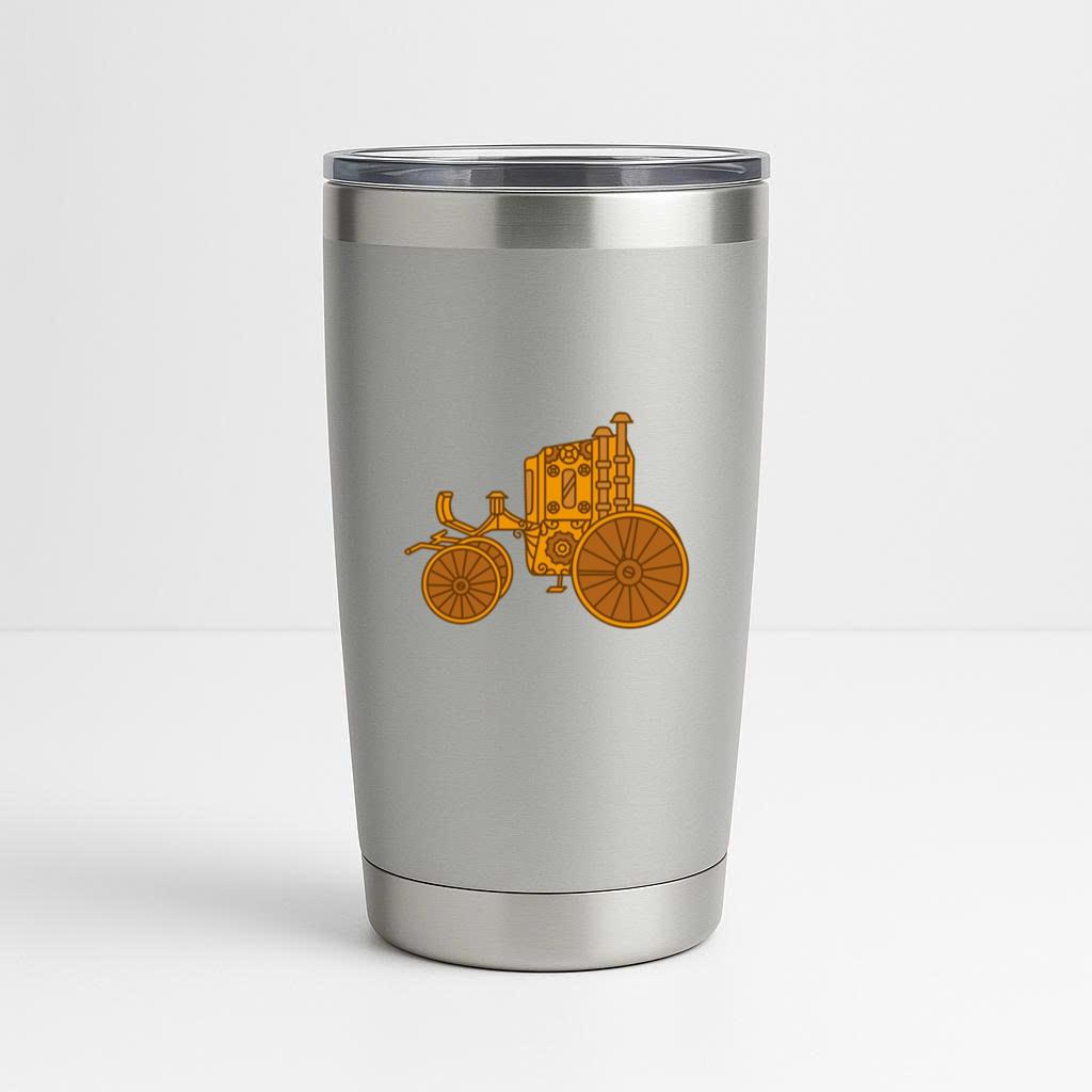Steam Powered Tractor Tumbler