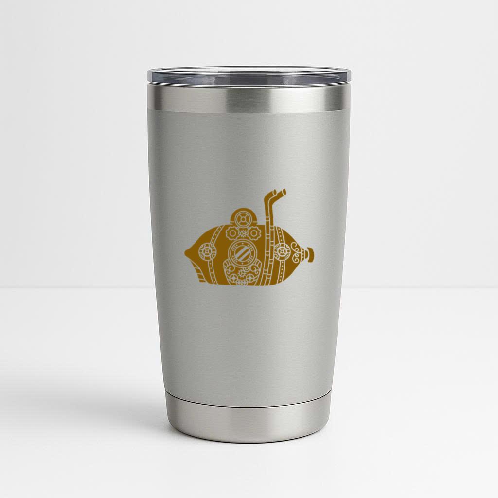 Steampunk Submarine In Brown Tumbler