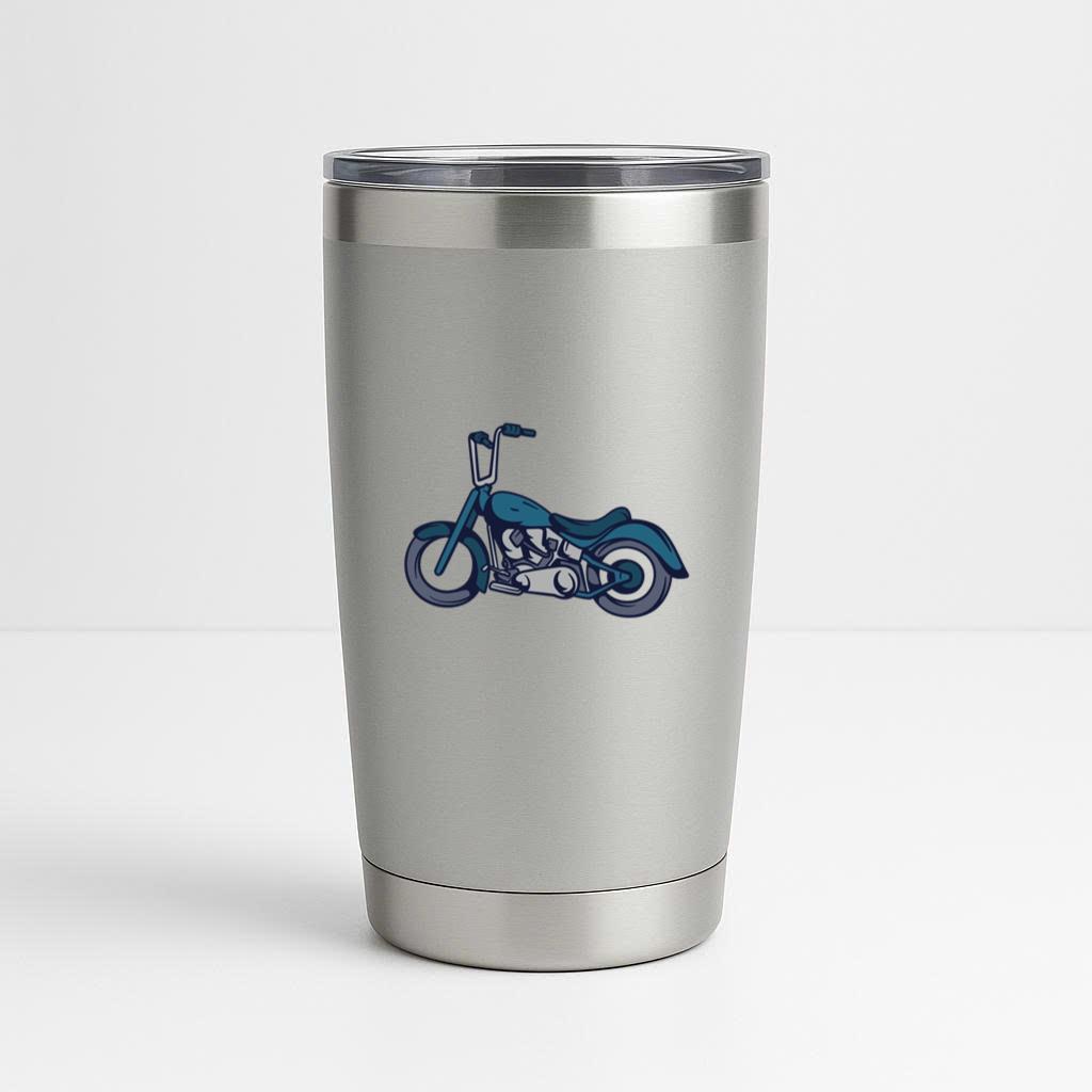Stylish Motorcycle Illustration Design Tumbler