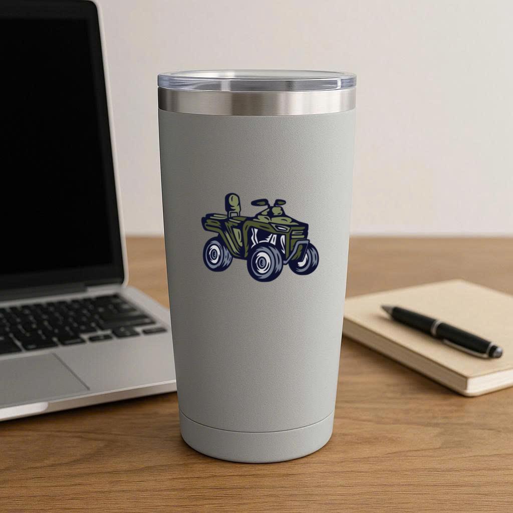 Stylish Off Road Atv Illustration Tumbler - Image 3