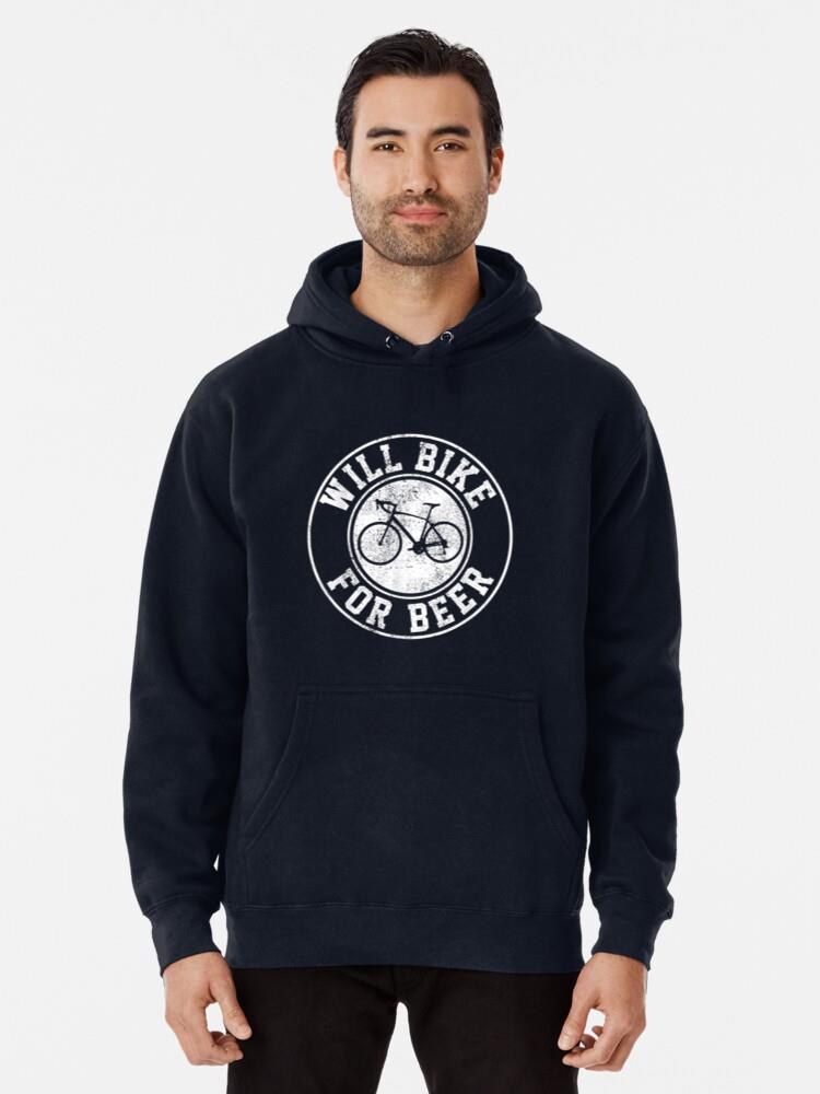 Will Bike For Beer Cycling Hoodie - Image 2