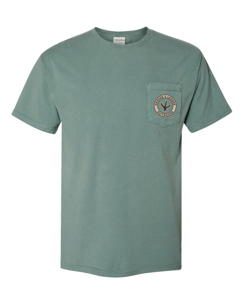 Cypress Green Comfort Wash Pocket T-Shirt - Soft Ringspun Cotton