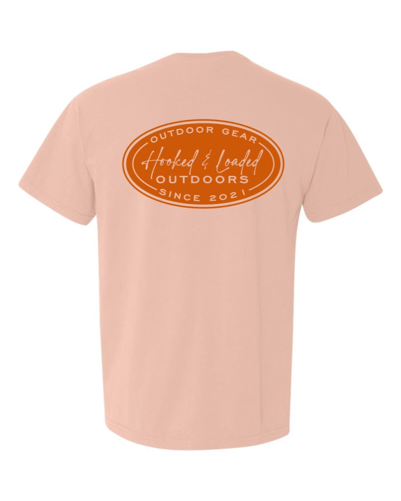 Peach Logo T-Shirt - Comfort Color Pocket Tee