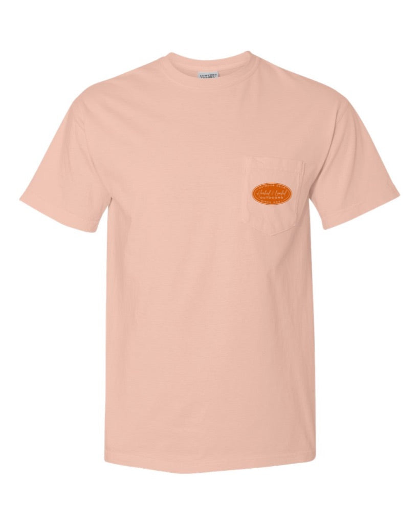 Peach Logo T-Shirt - Comfort Color Pocket Tee