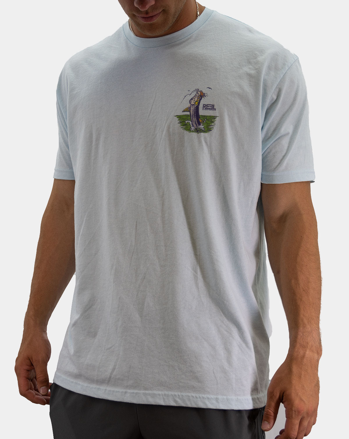 Premium Fishing T-Shirt with Hand-Illustrated Tarpon Graphic