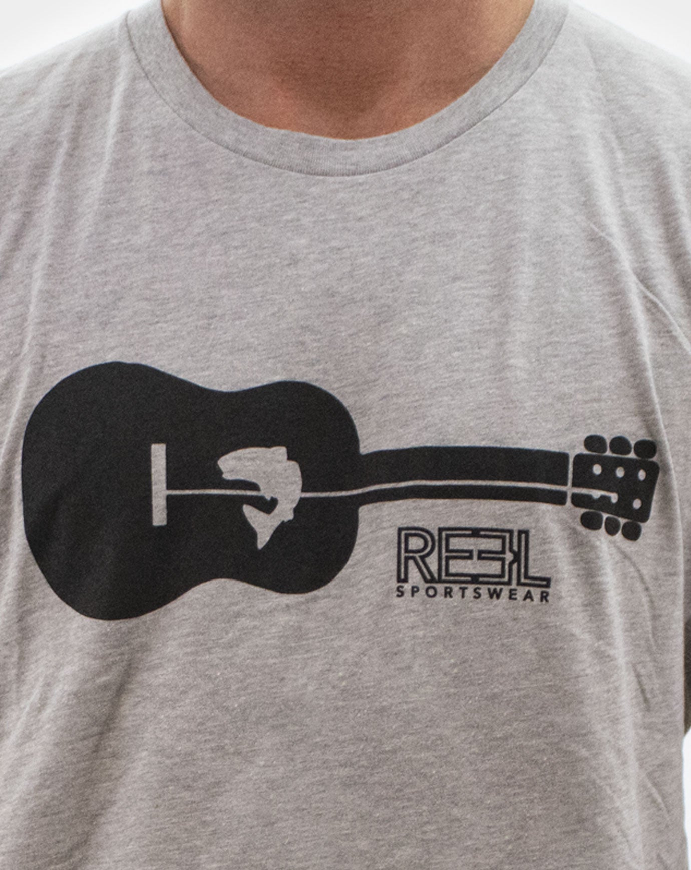 Sunset Fishing Tee | Heather Grey | Unisex Cotton Blend T-Shirt