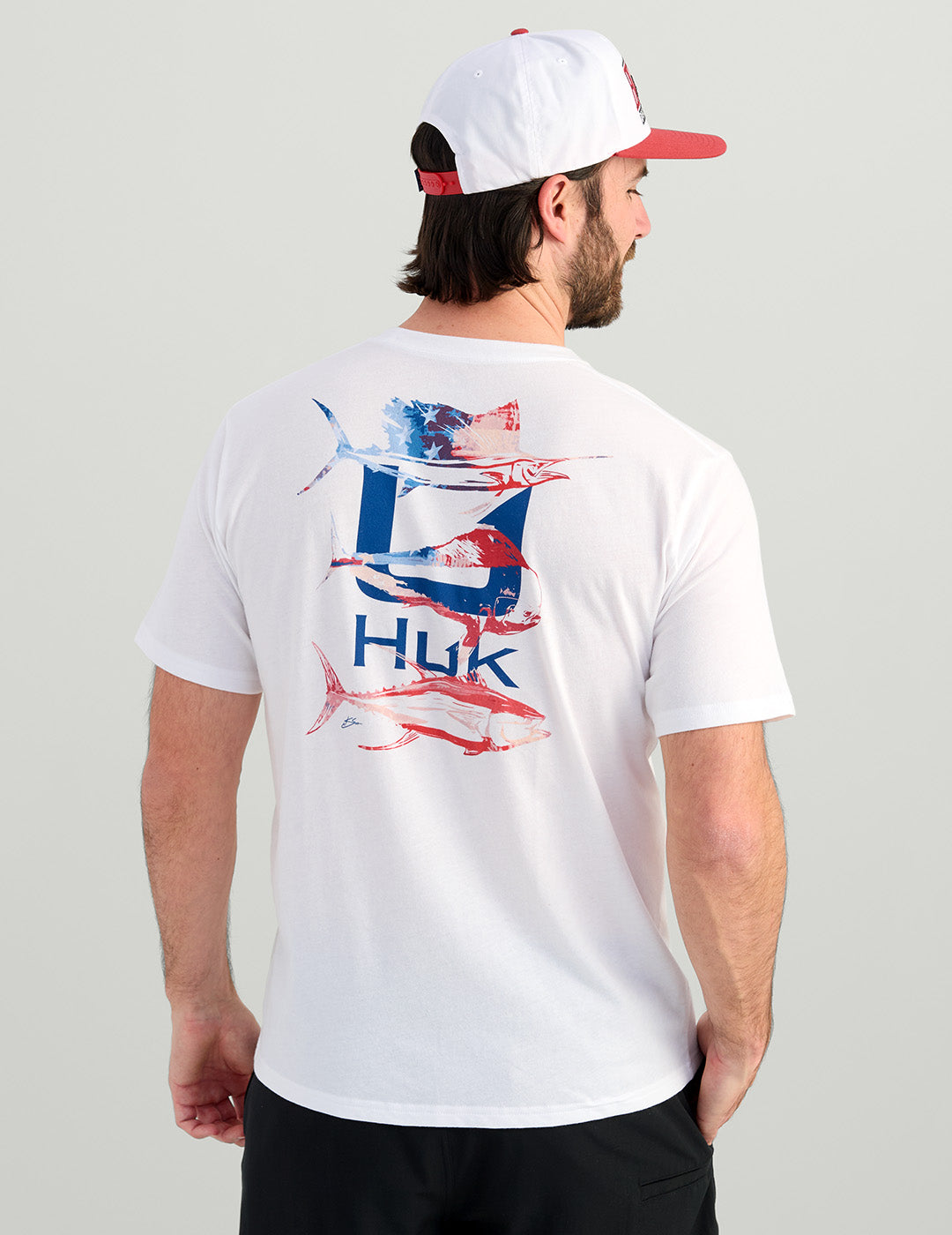 Performance Fishing Tee White Men Graphic T-Shirt