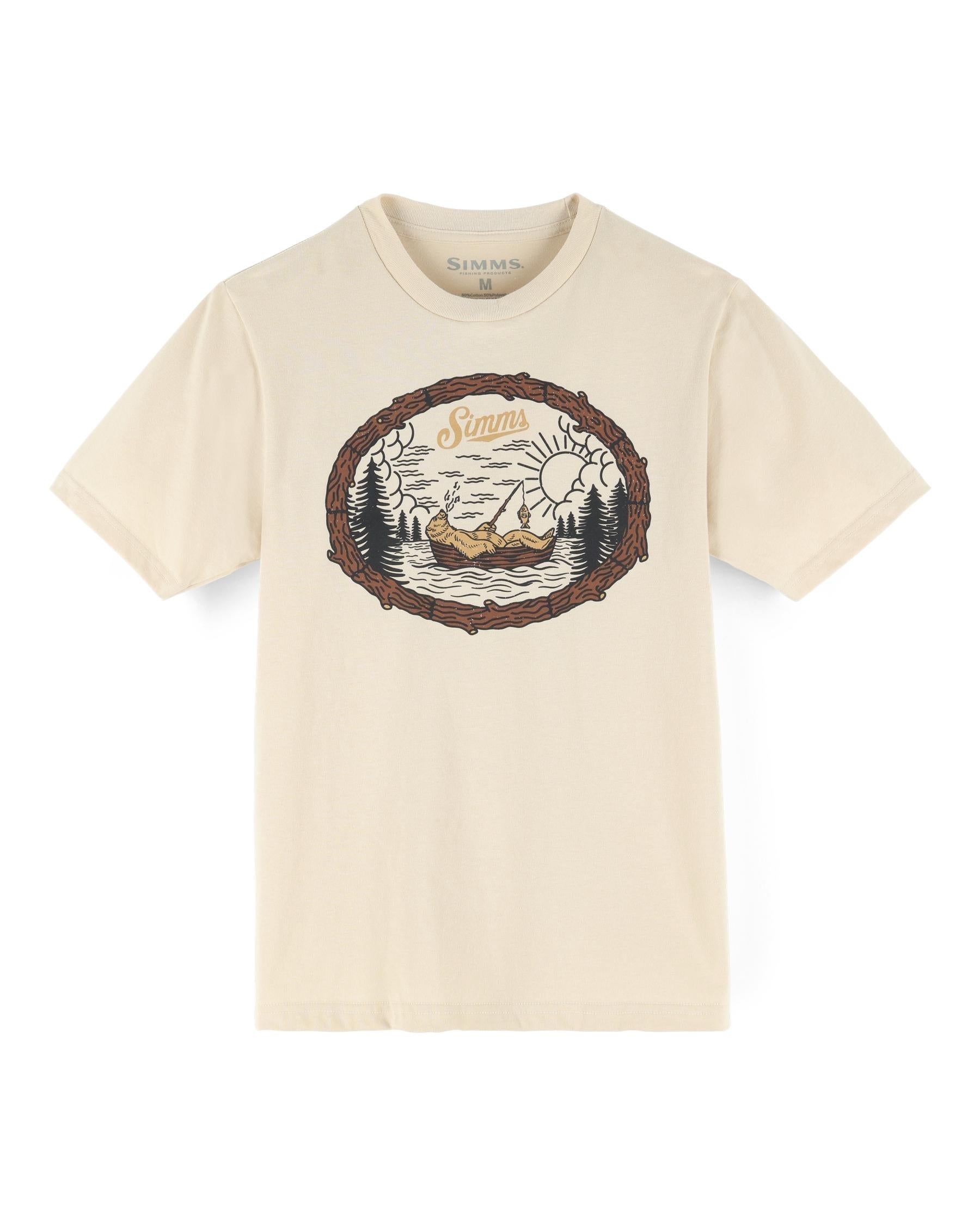 Kids Cotton Blend Lazy Bear Graphic T-Shirt