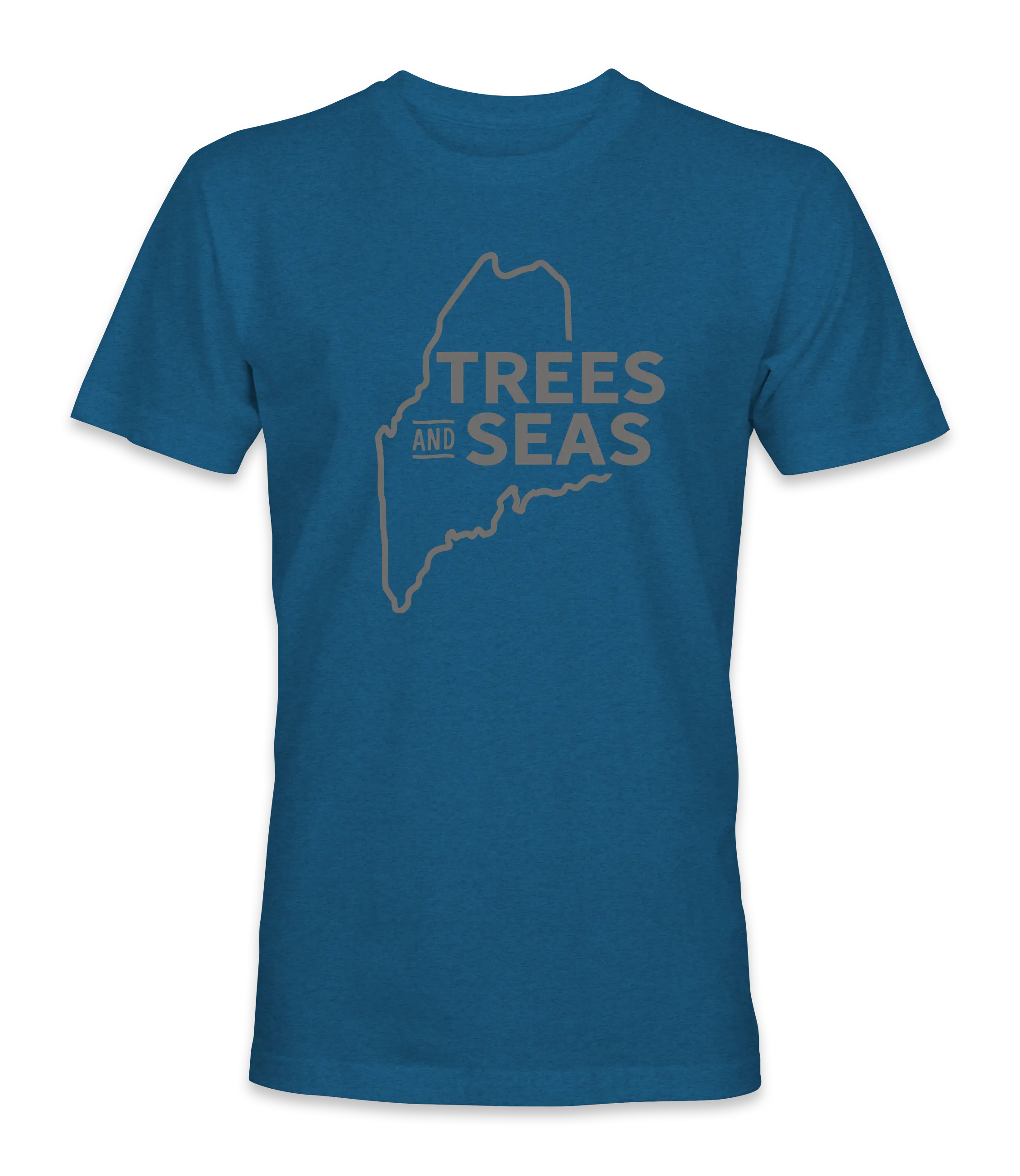 Maine State Pine Trees & Rocky Seas T-shirt