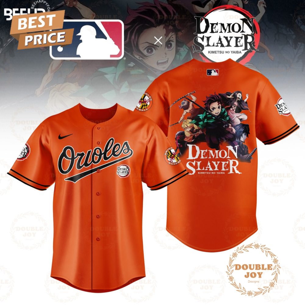 Gohipanda - 2025 Baltimore Orioles Mlb Demon Slayer Kimetsu No Yaiba Limited Edition Baseball Jersey - Orange