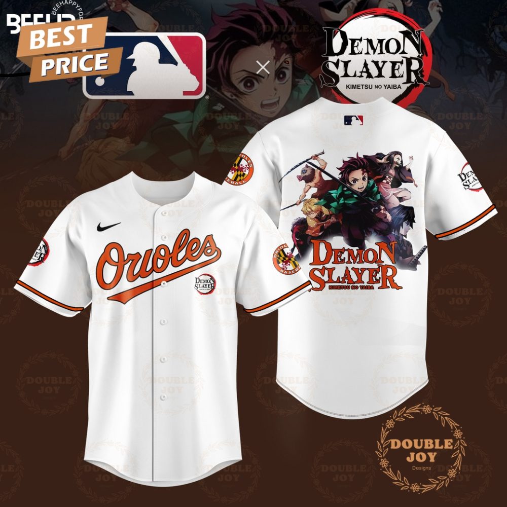 Gohipanda - 2025 Baltimore Orioles Mlb Demon Slayer Kimetsu No Yaiba Limited Edition Baseball Jersey - White