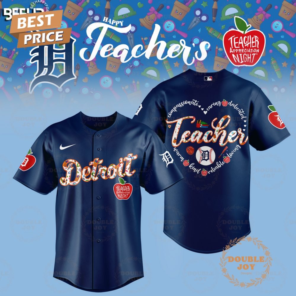 Gohipanda - 2025 Detroit Tigers Happy Teachers Appreciation Night Limited Edition Baseball Jersey - Blue