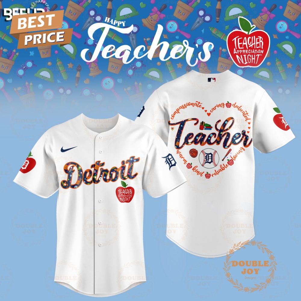 Gohipanda - 2025 Detroit Tigers Happy Teachers Appreciation Night Limited Edition Baseball Jersey - White