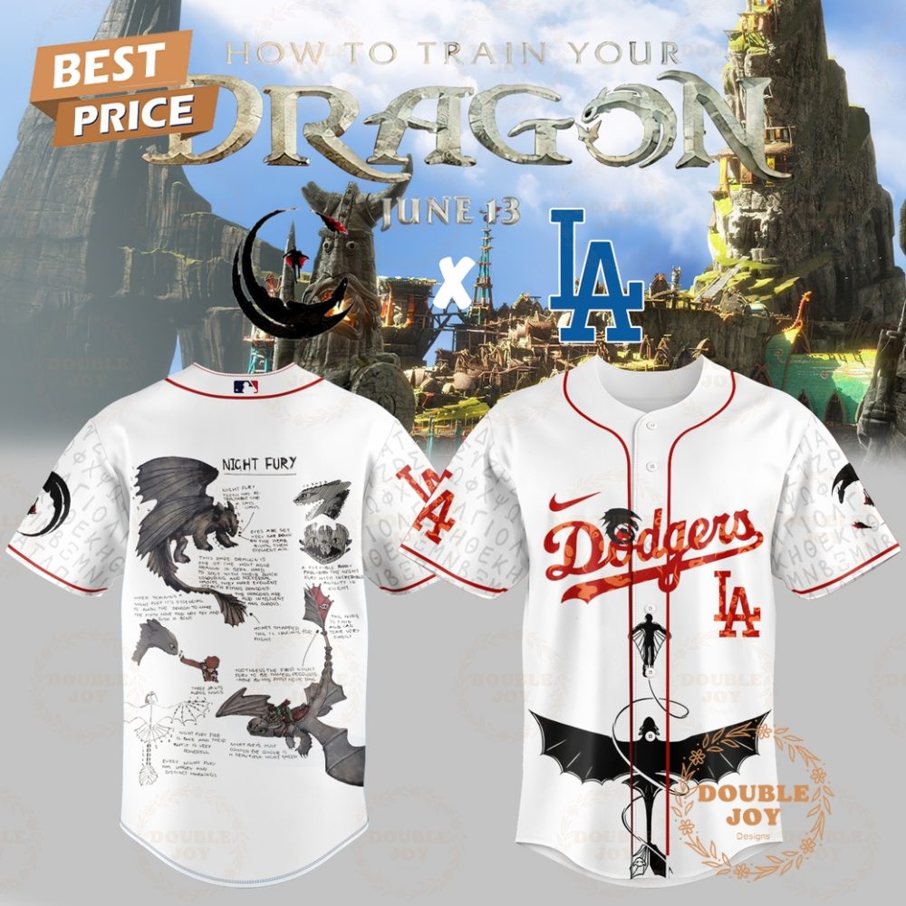 Gohipanda - 2025 Los Angeles Dodgers How To Train Your Dragon "Night Fury" Limited Edition Baseball Jersey