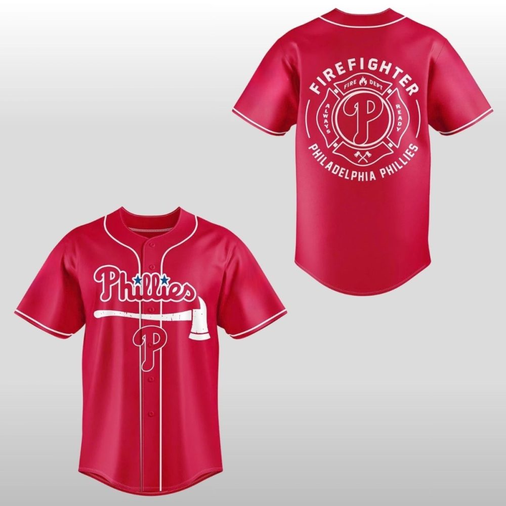 Gohipanda - 2026 Philadelphia Phillies Firefighter Application Jersey