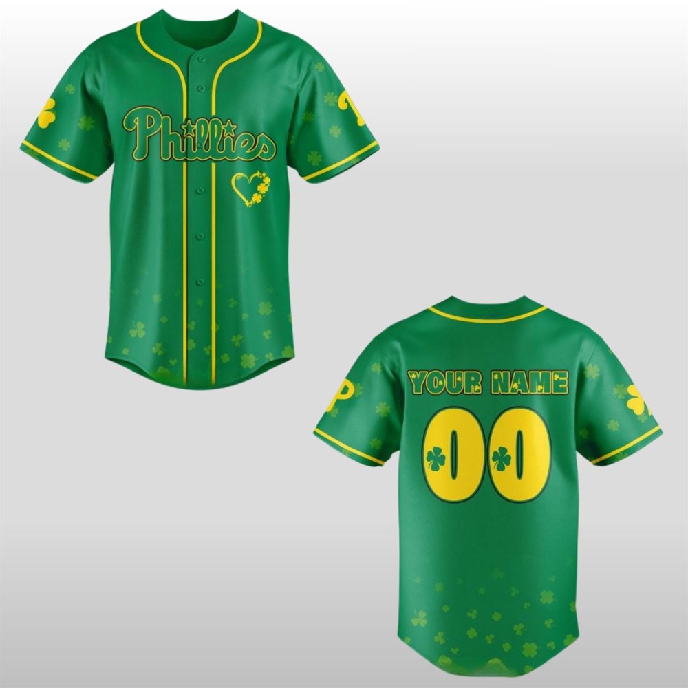 Gohipanda - 2026 Philadelphia Phillies St Patrick’S Day Lucky Day Baseball Jersey