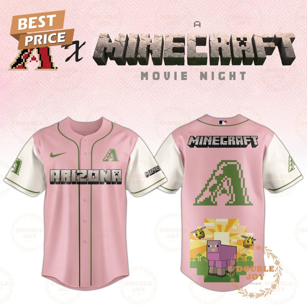 Gohipanda - Arizona Diamondbacks 2025 A Minecraft Movie Night Special Edition Baseball Jersey
