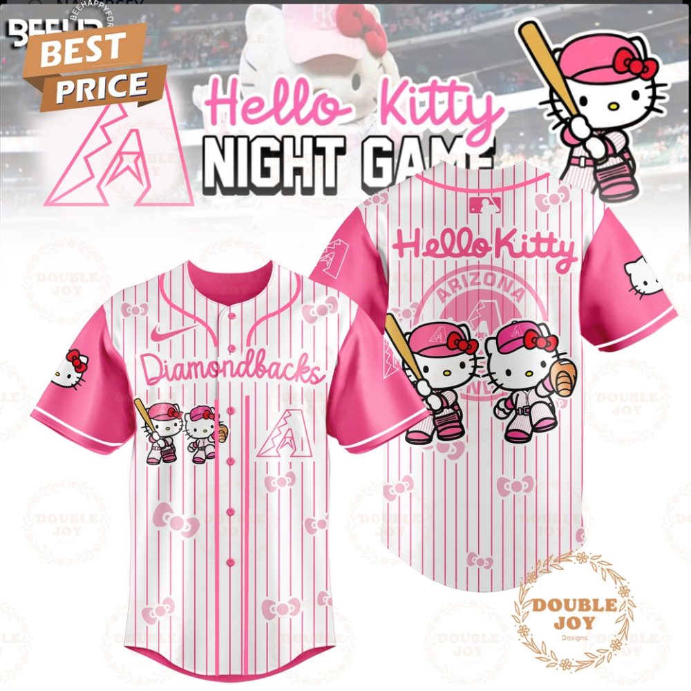 Gohipanda - Arizona Diamondbacks 2025 Hello Kitty Night Game Limited Edition Baseball Jersey