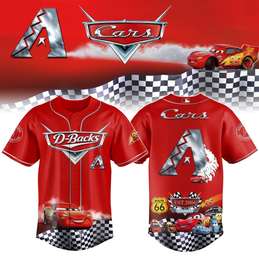 Gohipanda - Arizona Diamondbacks Cars 20Th Anniversary Inspired Limited Edition Baseball Jersey