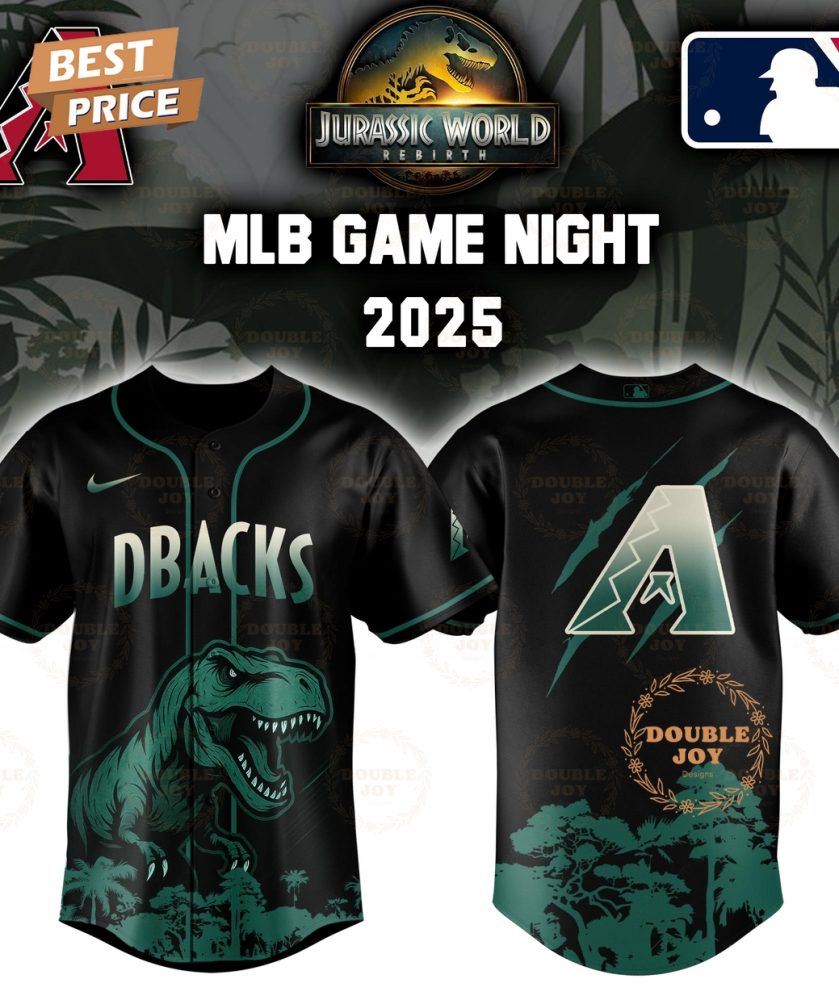 Gohipanda - Arizona Diamondbacks Jurassic World Rebirth Game Night 2025 Special Edition Baseball Jersey