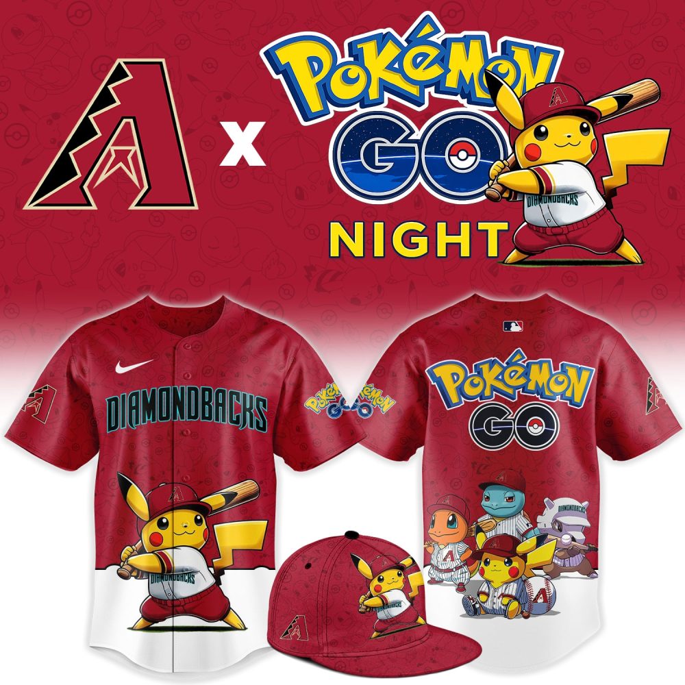 Gohipanda - Arizona Diamondbacks Pokémon Go Night Limited Edition Baseball Jersey