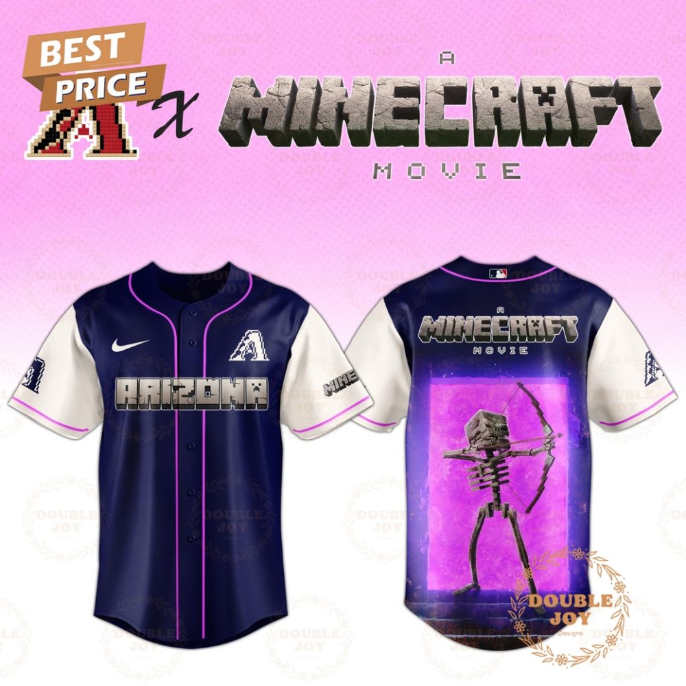 Gohipanda - Arizona Diamondbacks Skeleton A Minecraft Movie 2025 Special Edition Baseball Jersey