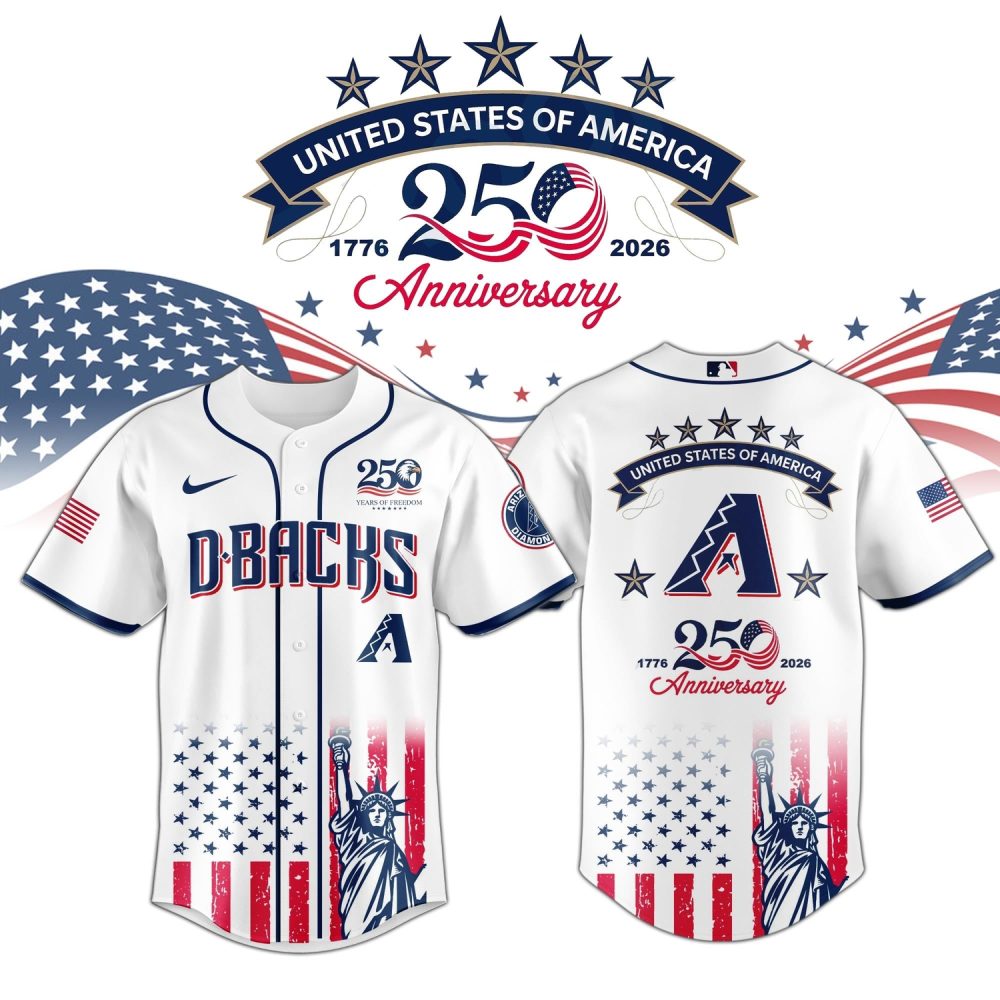 Gohipanda - Arizona Diamondbacks Special America’S 250Th Anniversary Limited Edition Jersey