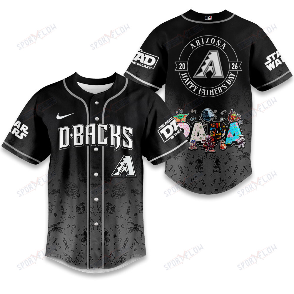 Gohipanda - Arizona Diamondbacks X Star Wars Father'S Day Masterwork Baseball Jersey