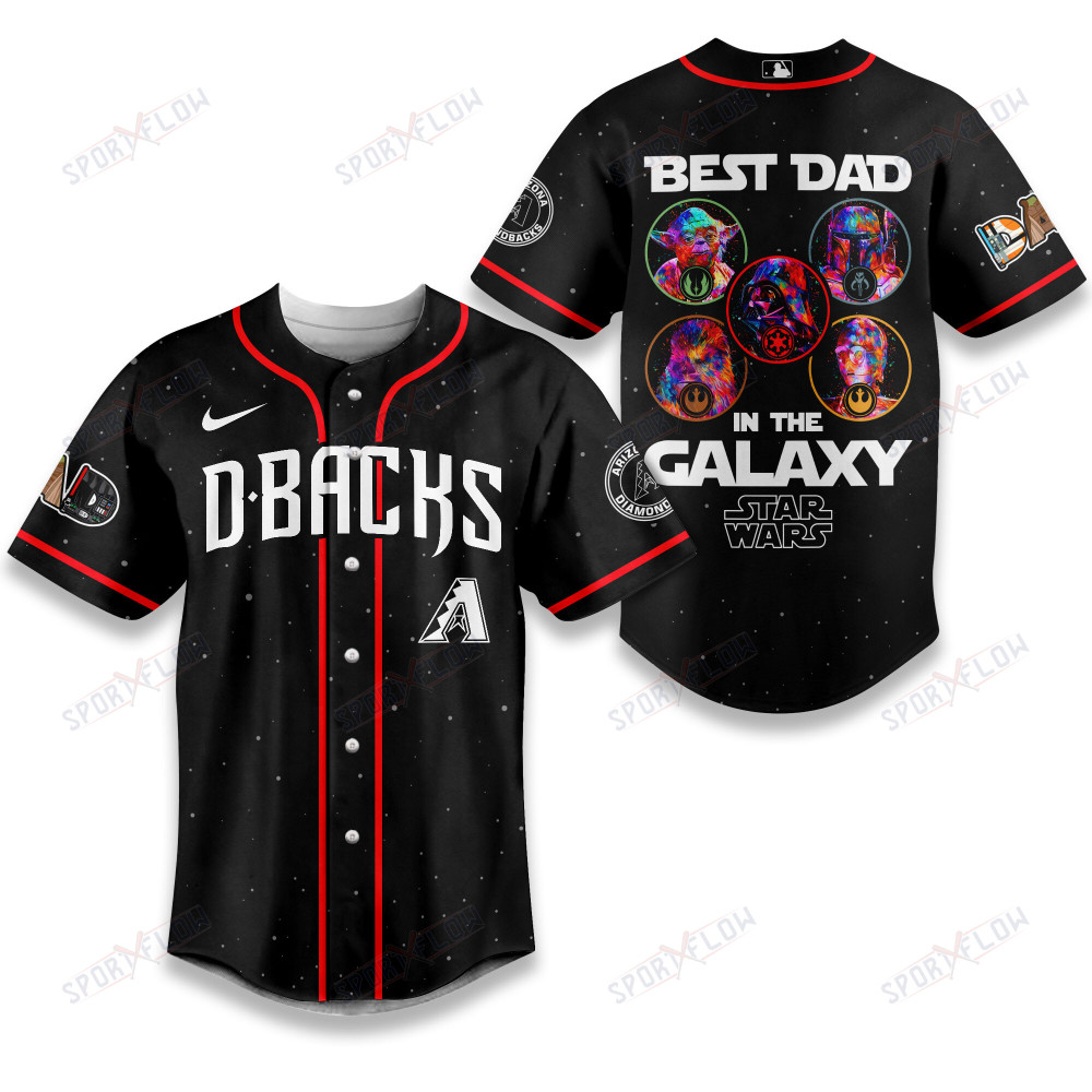 Gohipanda - Arizona Diamondbacks X Star Wars The Chosen Dad Father'S Day Baseball Jersey