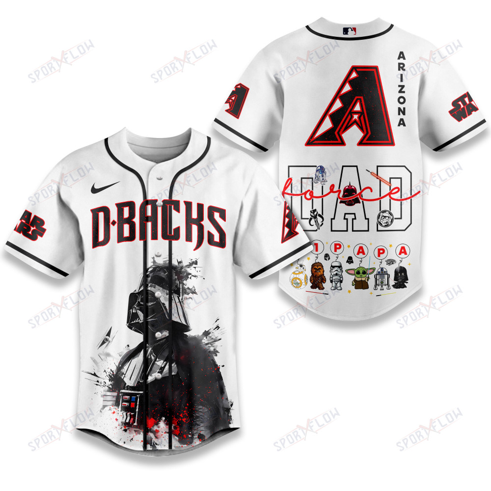 Gohipanda - Arizona Diamondbacks X Star Wars The Force Dad Father'S Day Baseball Jersey