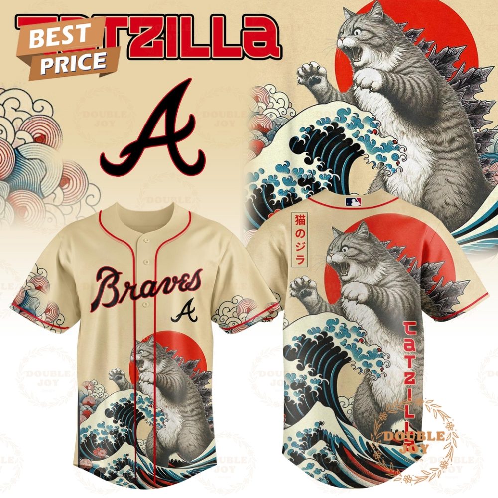 Gohipanda - Atlanta Braves Catzilla 2025 Japan Limited Edition Baseball Jersey
