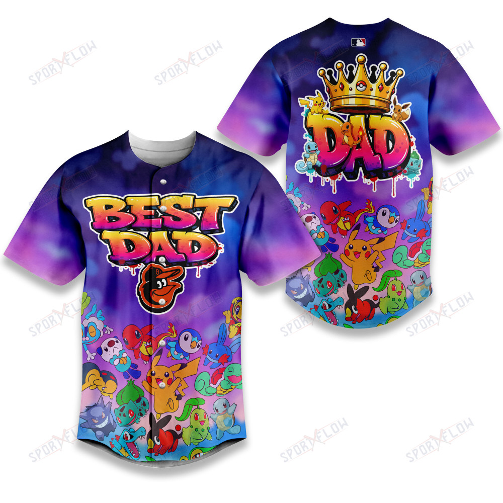 Gohipanda - Baltimore Orioles Pokã©Mon Crossover Father'S Day Baseball Jersey