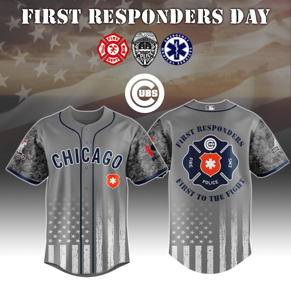 Gohipanda - Chicago Cubs First Responders Jersey - Honoring Heroes , Limited Edition
