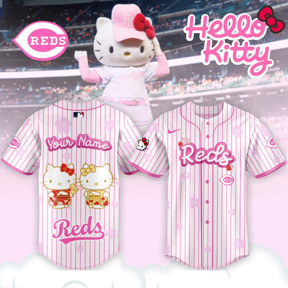 Gohipanda - Custom Hello Kitty Reds Jersey – Personalized Mlb Fan Gear For Kids & Adults