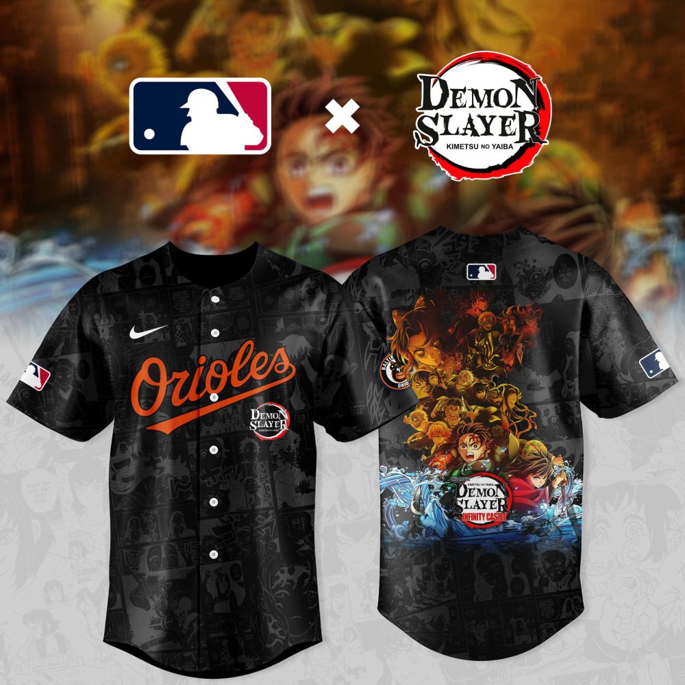 Gohipanda - Exclusive Mlb X Demon Slayer Orioles Jersey - Limited Edition Anime Apparel