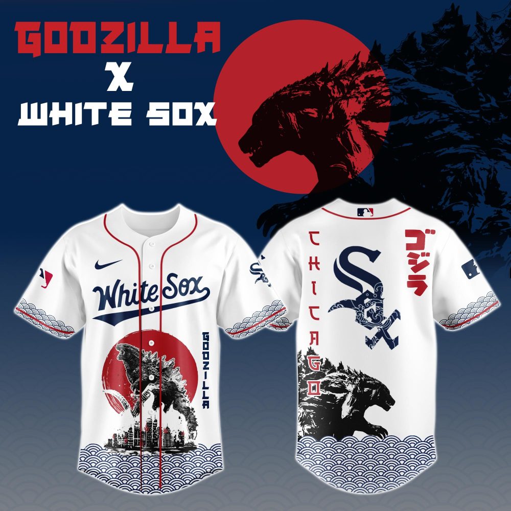 Gohipanda - Godzilla X Chicago White Sox Mlb Custom Baseball Jersey